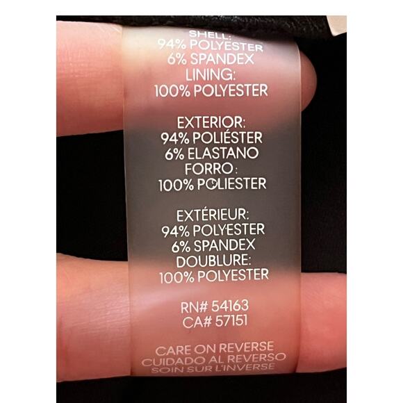 Karl Lagerfeld Paris Dress crepe scuba sheath black size 6 - Picture 6 of 7